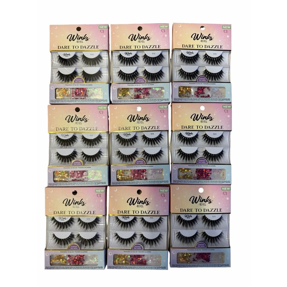 18 PAIRS ARDELL STRIP GLUE ON EYELASHES- 9 SETS STYLE 111